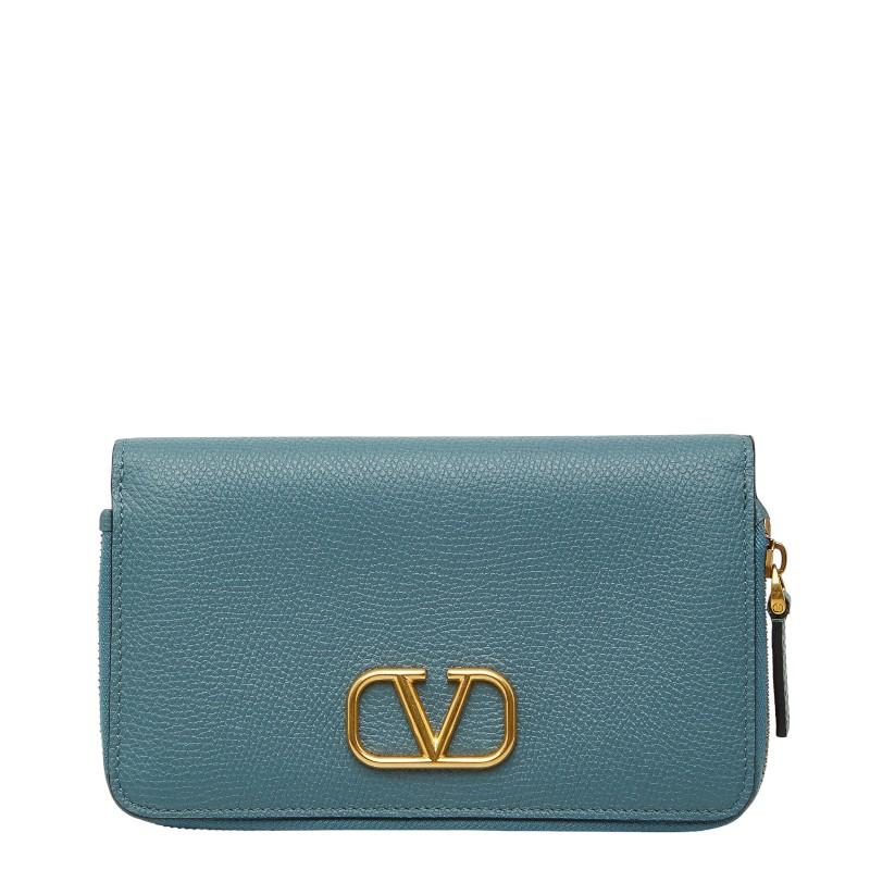 VALENTINO（ヴァレンティノ） Vロゴ ラウンドファスナー 長財布 ライト