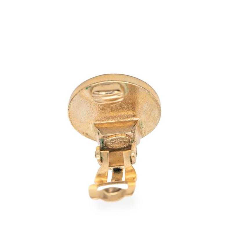 CHANEL（シャネル） ココマーク イヤリング ゴールド ブラック メッキ