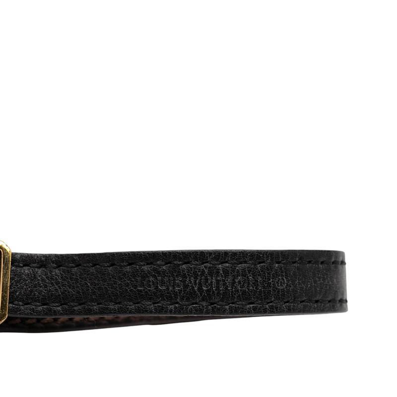 ルイヴィトン　レザーブレスレット　2連 LOUIS VUITTON ルイヴィトン 2連 レザー ブレスレット ゴールド金具