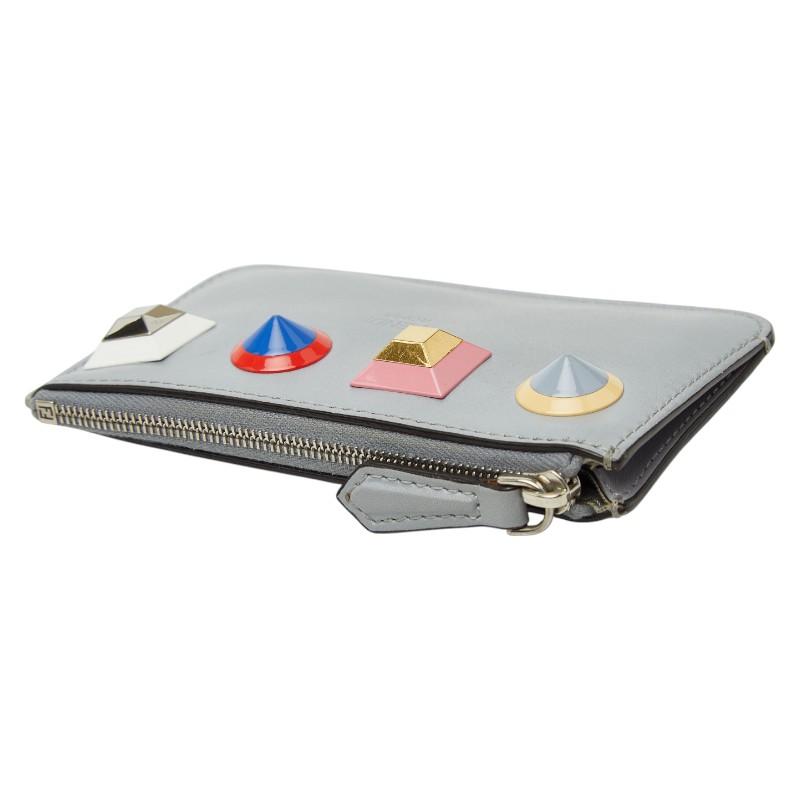 FENDI（フェンディ） スタッズ コインケース キーケース 8AP151 グレー