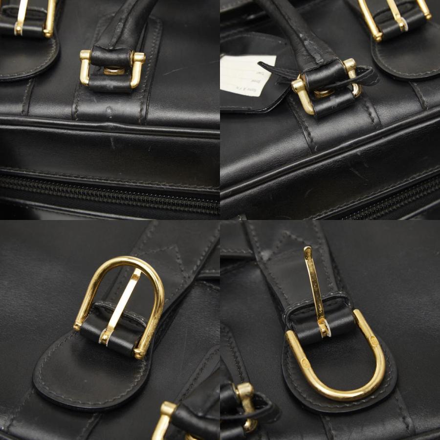 GUCCI（グッチ） ボストンバッグ スーツケース ブラック レザー 