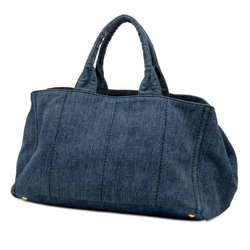 PRADA（プラダ） カナパ ハンドバッグ トートバッグ インディゴブルー