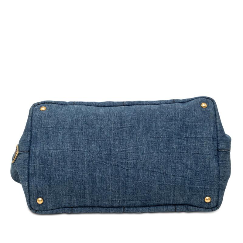 PRADA（プラダ） カナパ ハンドバッグ トートバッグ インディゴブルー