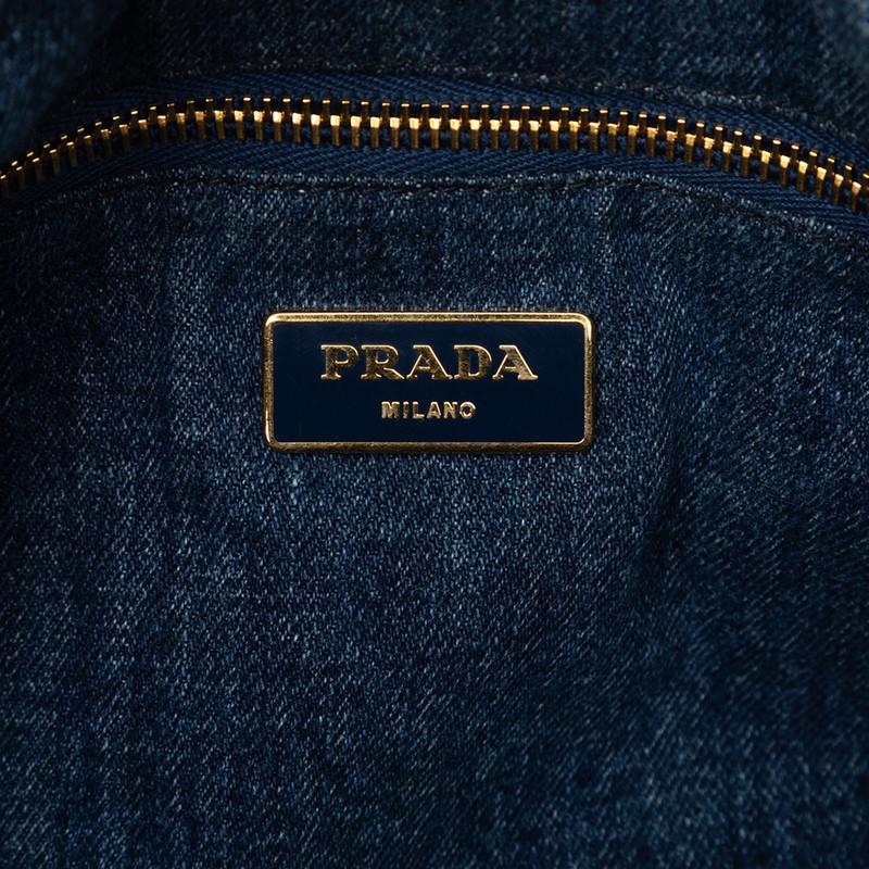PRADA（プラダ） カナパ ハンドバッグ トートバッグ インディゴブルー
