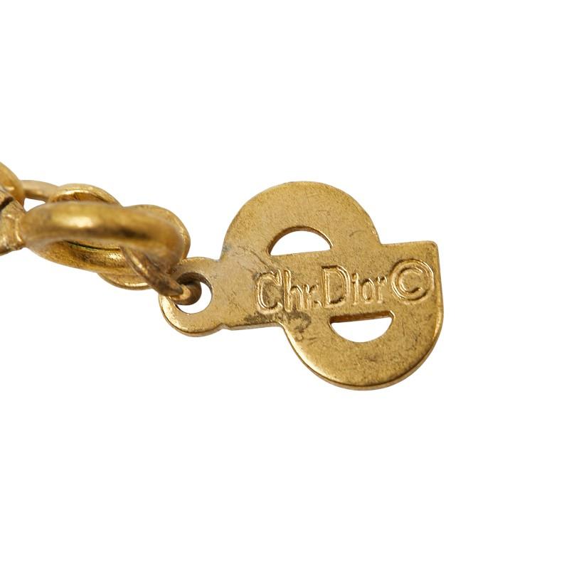 ディオール CDロゴ ネックレス ゴールド メッキ レディース Dior 