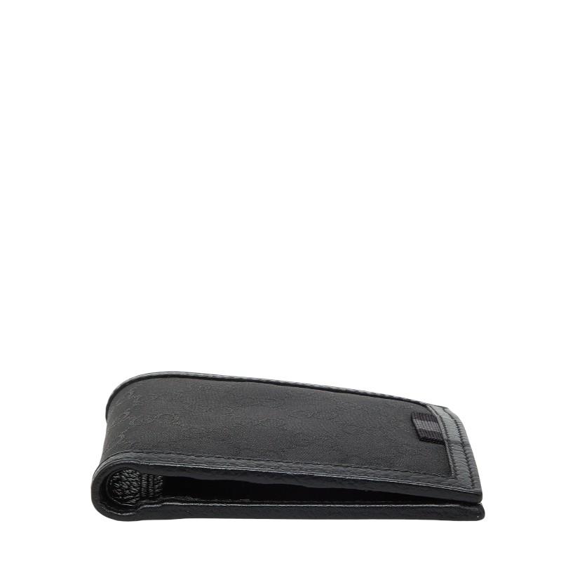 GUCCI（グッチ） GGナイロン 二つ折り財布 150413 ブラック ナイロン