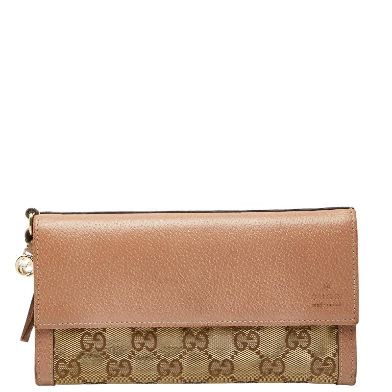 GUCCI（グッチ） GGキャンバス 長財布 323396 ベージュ ピンク 
