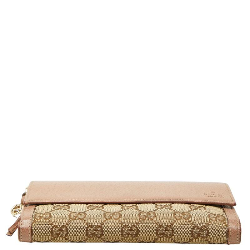 GUCCI（グッチ） GGキャンバス 長財布 323396 ベージュ ピンク