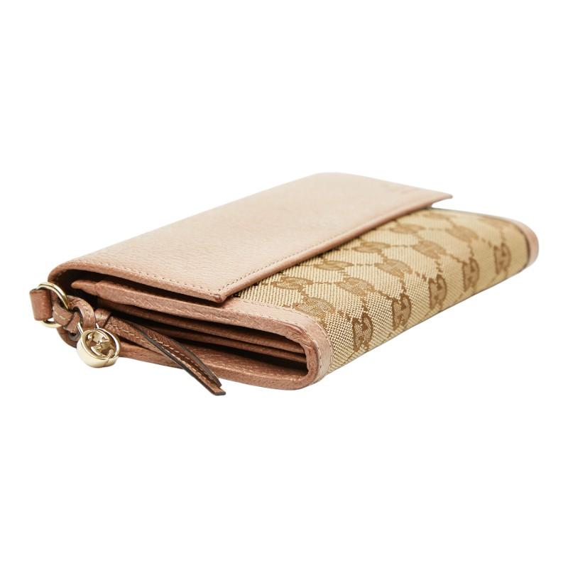 GUCCI（グッチ） GGキャンバス 長財布 323396 ベージュ ピンク