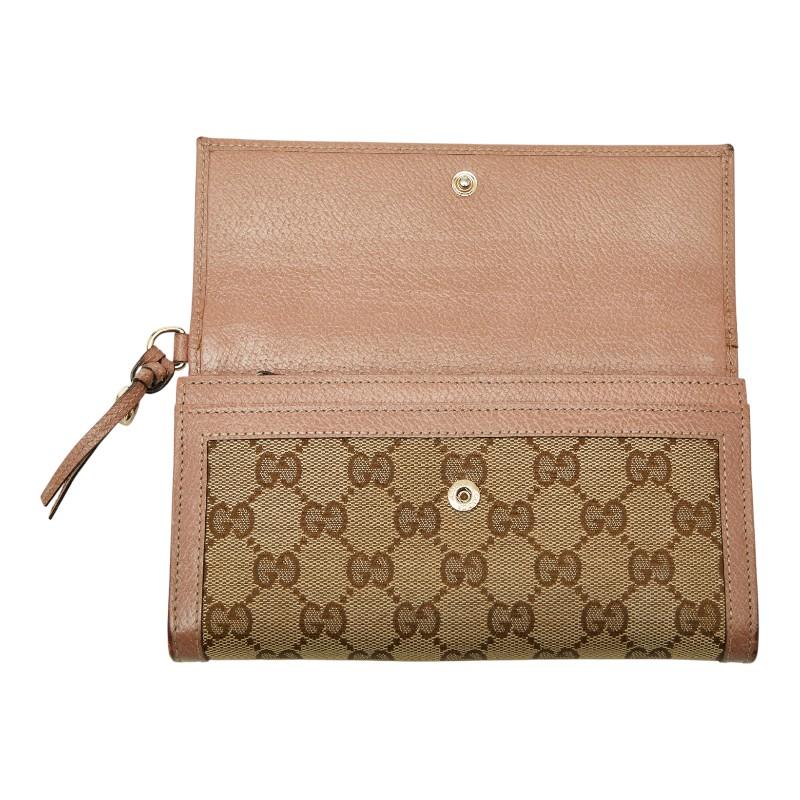 GUCCI（グッチ） GGキャンバス 長財布 323396 ベージュ ピンク