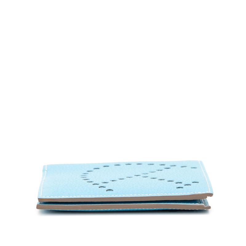 HERMES（エルメス） エブリン 札入れ 二つ折り財布 セレストブルー 