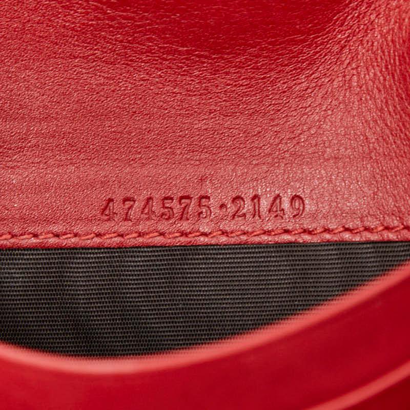 グッチ GUCCI チェーンウォレット GGマーモント レザー レッド ゴールド金具 赤 チェーン ショルダーバッグ シェブロン キルティング  474575 【箱】【中古】 楽天市場】【財布】GUCCI グッチ GGマーモント チェーンウォレット