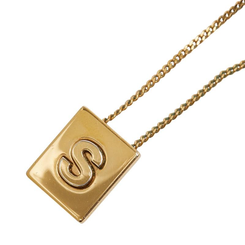 セリーヌ イニシャルネックレス S CELINE（セリーヌ） アルファベット イニシャル S ネックレス ゴールド