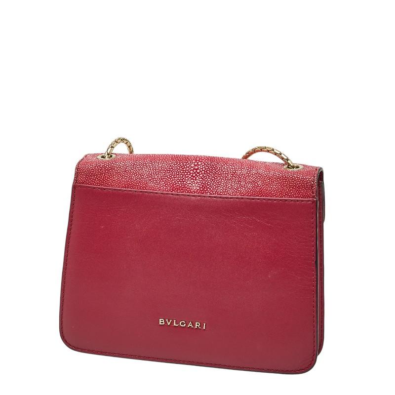 BVLGARI（ブルガリ） セルペンティ チェーンショルダーバッグ レッド 