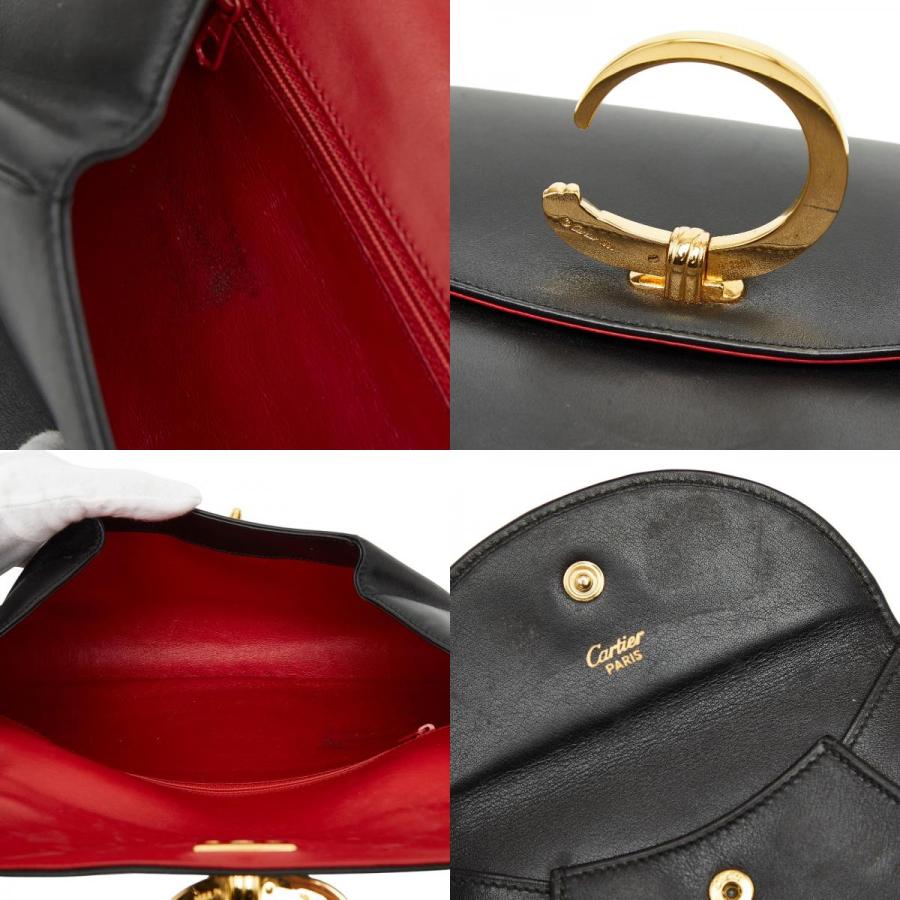 Cartier（カルティエ） パンテール クラッチバッグ ブラック レザー 