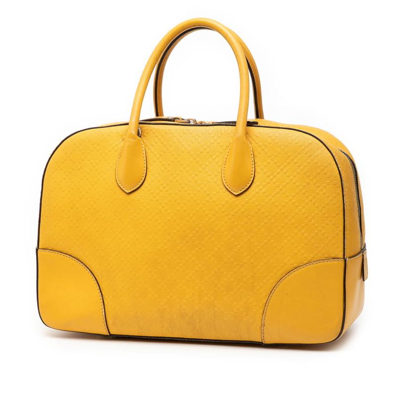 グッチ ディアマンテ ハンドバッグ ショルダーバッグ 2WAY 354332 イエロー レザー レディース GUCCI 【中古】