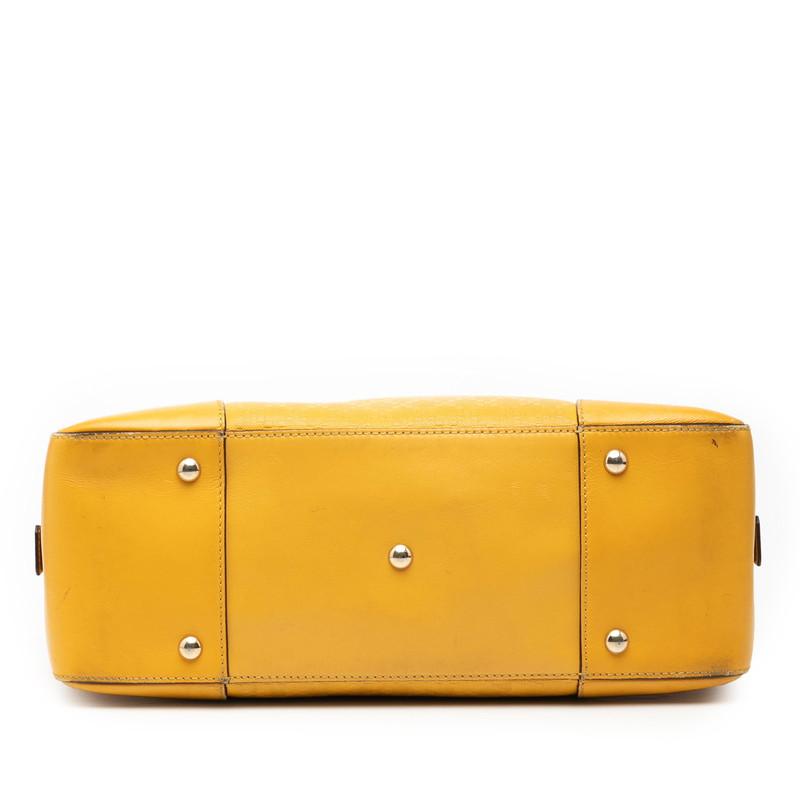 グッチ ディアマンテ ハンドバッグ ショルダーバッグ 2WAY 354332 イエロー レザー レディース GUCCI 【中古】