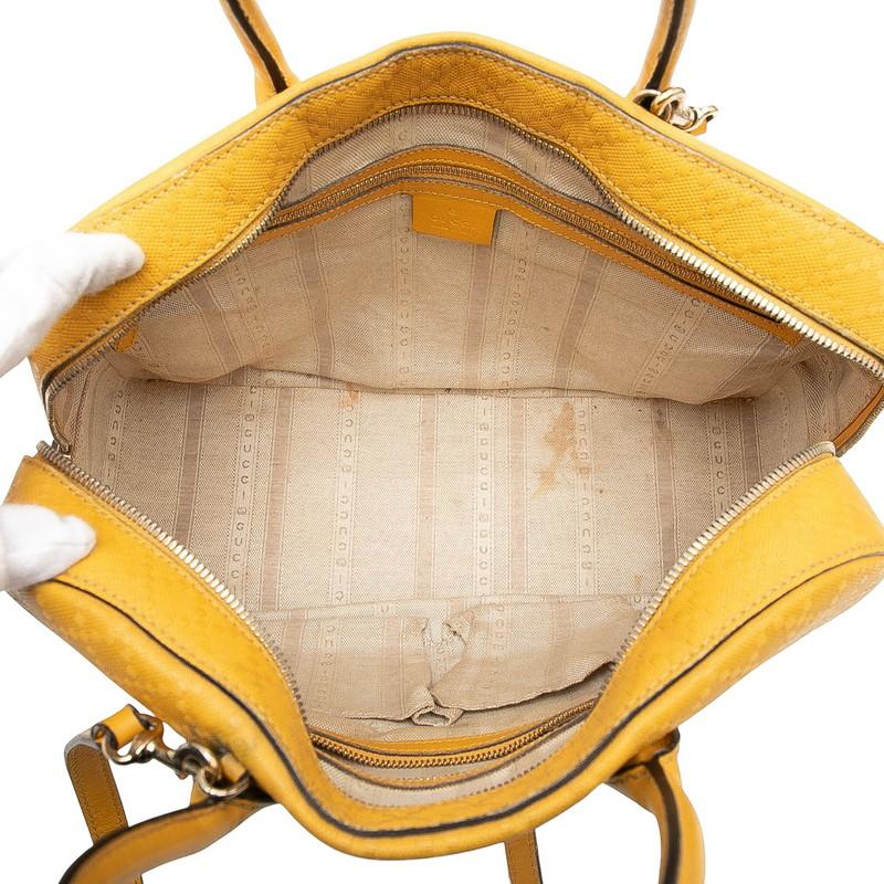 グッチ ディアマンテ ハンドバッグ ショルダーバッグ 2WAY 354332 イエロー レザー レディース GUCCI 【中古】