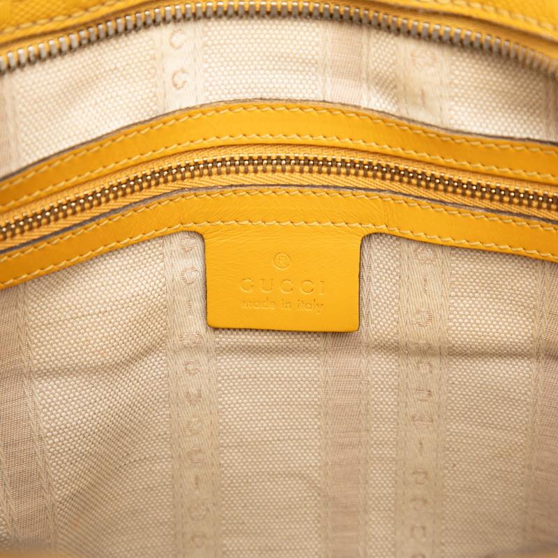グッチ ディアマンテ ハンドバッグ ショルダーバッグ 2WAY 354332 イエロー レザー レディース GUCCI 【中古】