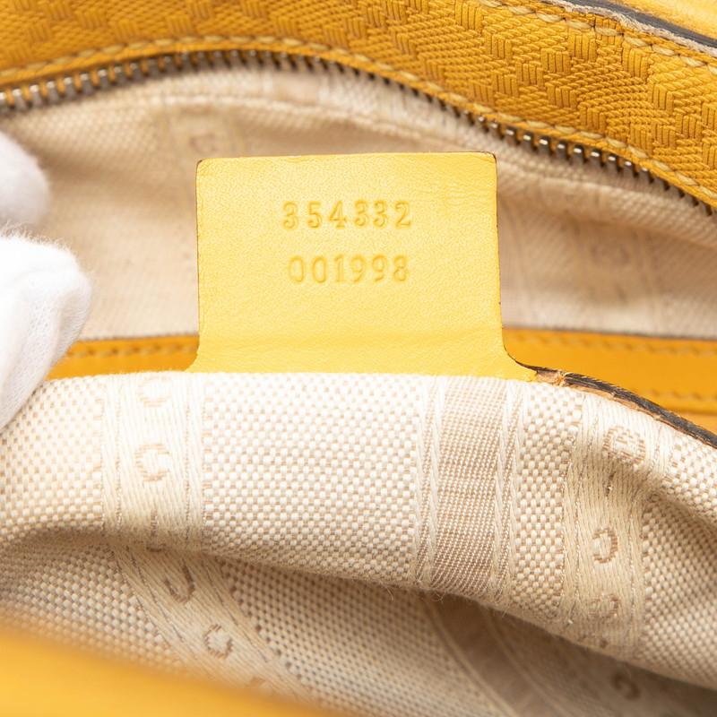 グッチ ディアマンテ ハンドバッグ ショルダーバッグ 2WAY 354332 イエロー レザー レディース GUCCI 【中古】