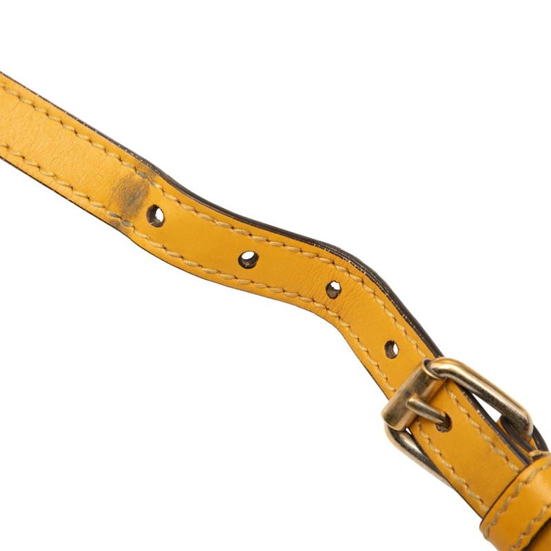 グッチ ディアマンテ ハンドバッグ ショルダーバッグ 2WAY 354332 イエロー レザー レディース GUCCI 【中古】