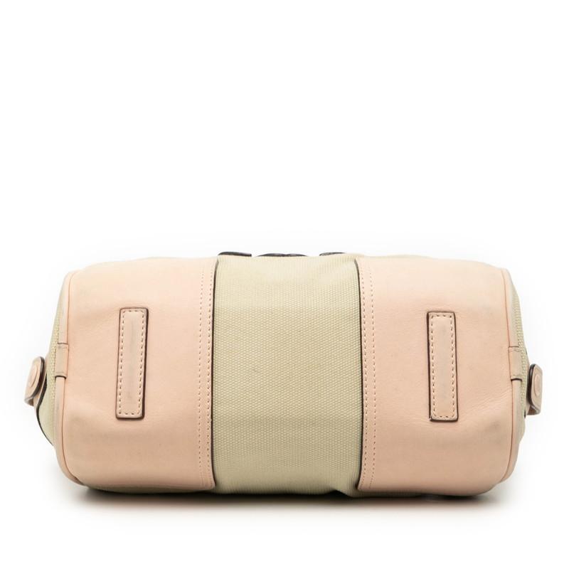 LOEWE（ロエベ） アナグラム ハンドバッグ ベージュ ピンク キャンバス 