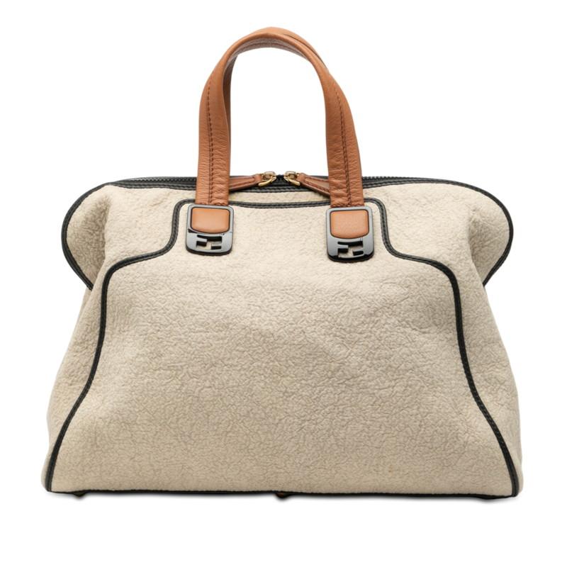FENDI（フェンディ） カメレオン ハンドバッグ 8BL110 ベージュ パイル