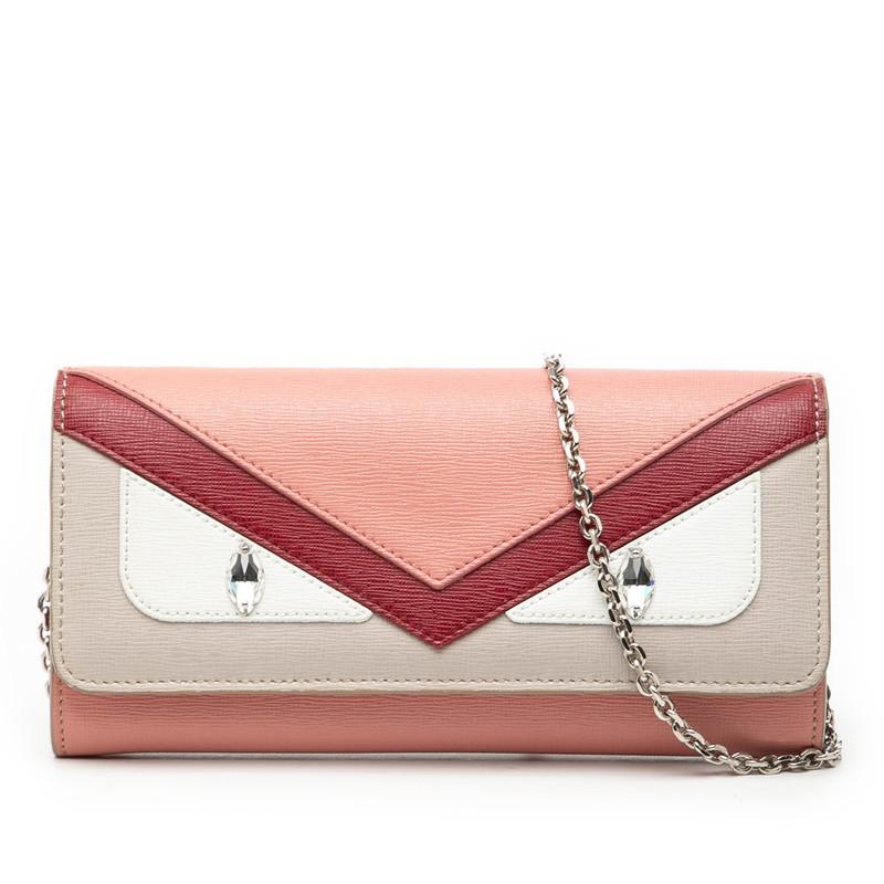 FENDI（フェンディ） バグズ モンスター チェーン ウォレット 長財布