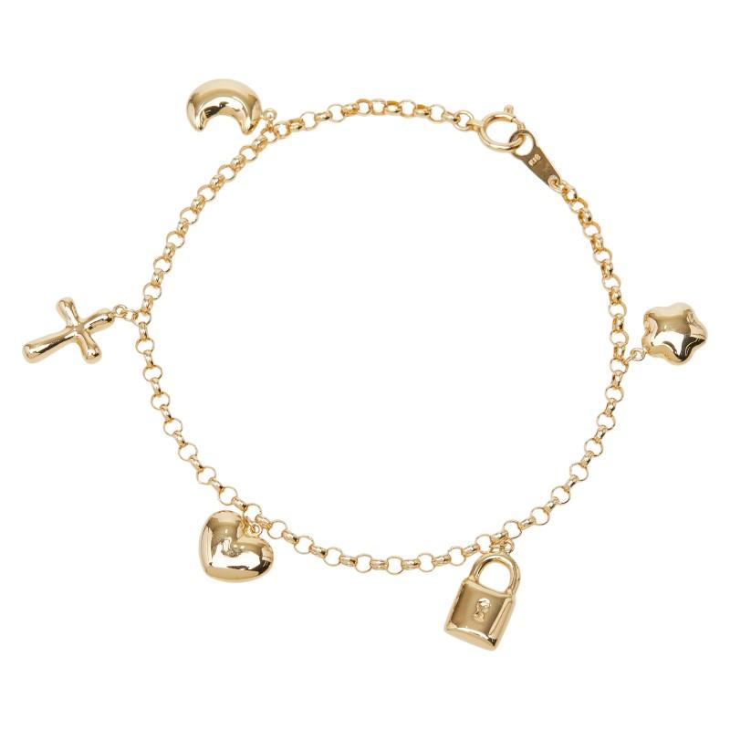 K18YG イエローゴールド アイコン チャームモチーフ ブレスレット
