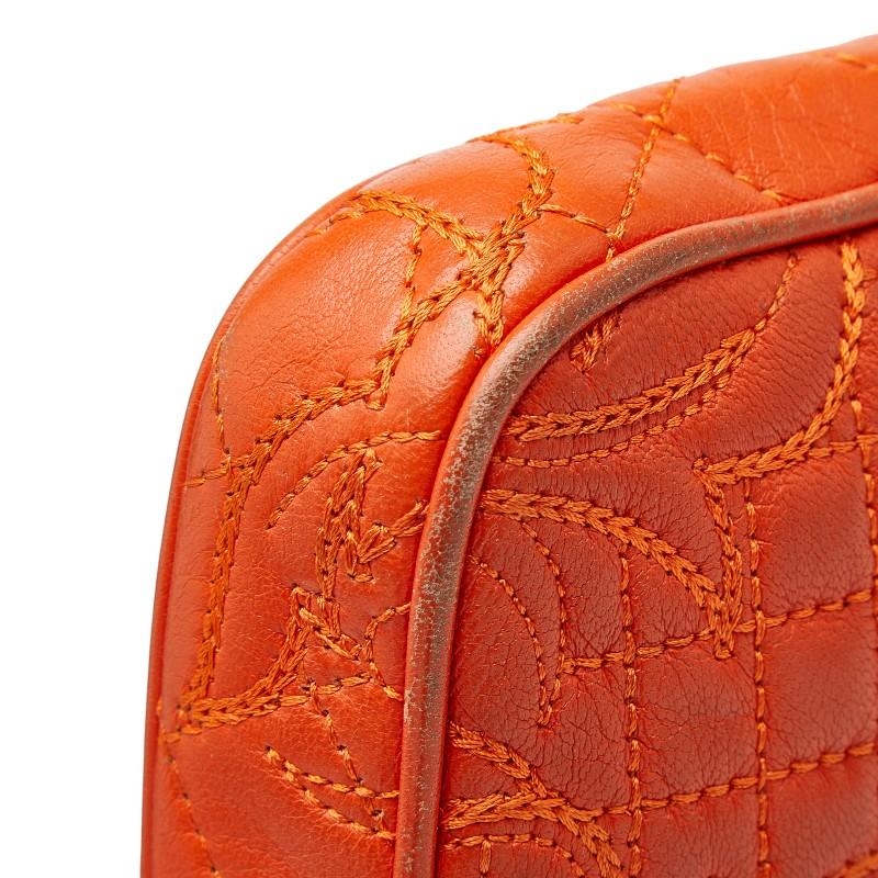 ヴェルサーチェ チェーン ショルダーバッグ レザー レディース VERSACE 【1-0252122】 ヴェルサーチェ チェーン ショルダーバッグ オレンジ レザー