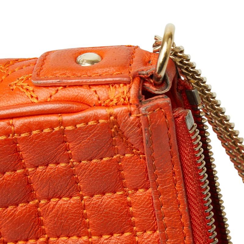ヴェルサーチェ チェーン ショルダーバッグ レザー レディース VERSACE 【1-0252122】 ヴェルサーチェ チェーン ショルダーバッグ オレンジ レザー