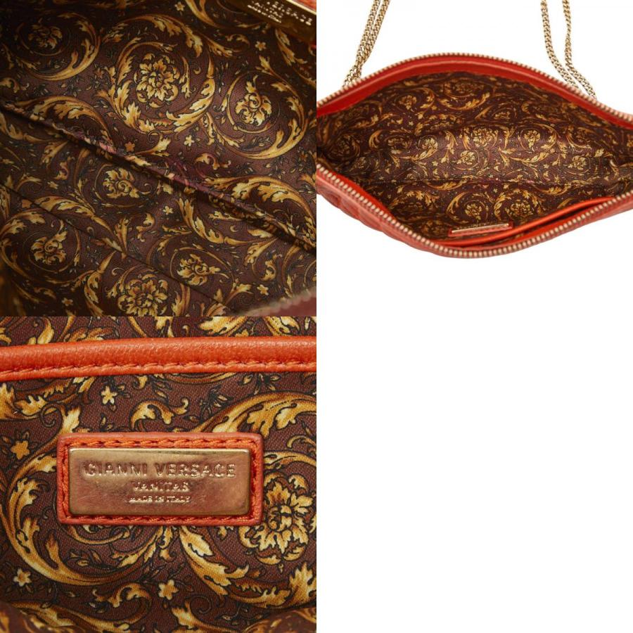 ヴェルサーチェ チェーン ショルダーバッグ レザー レディース VERSACE 【1-0252122】 ヴェルサーチェ チェーン ショルダーバッグ オレンジ レザー