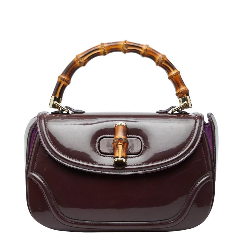 GUCCI（グッチ） バンブー ハンドバッグ 254884 パープル パテント