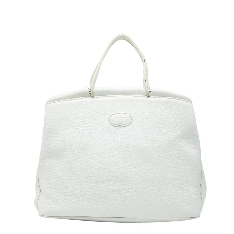 ★専用　トッズ　TOD'S　ホワイト バッグ　イタリア　美品 トッズ ハンドバッグ ホワイト レザー レディース TOD'S 【中古