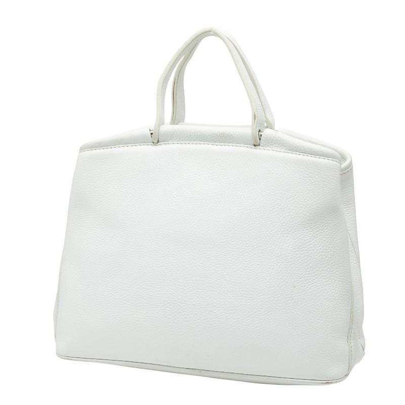 トッズ ハンドバッグ ホワイト レザー レディース TOD'S 【中古