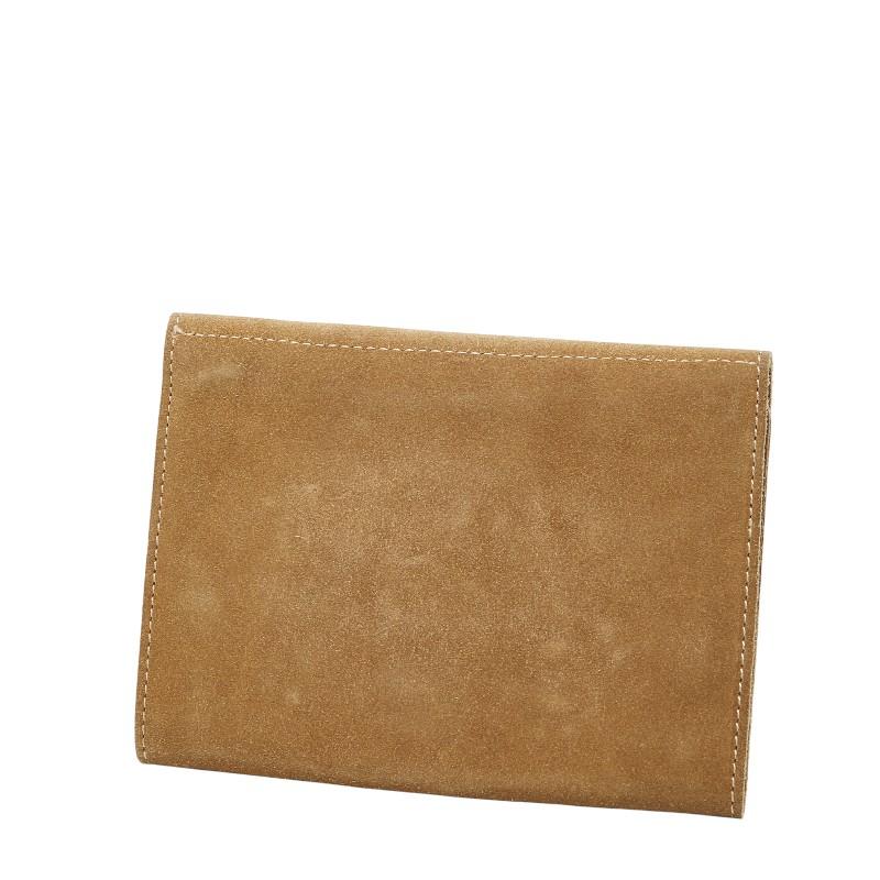 LOEWE（ロエベ） アナグラム ポーチ 三つ折り財布 ベージュ スウェード