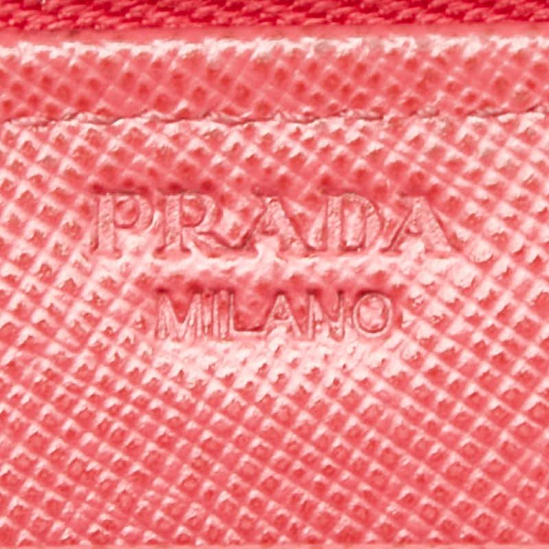 PRADA（プラダ） リボン ラウンドファスナー 長財布 ピンク