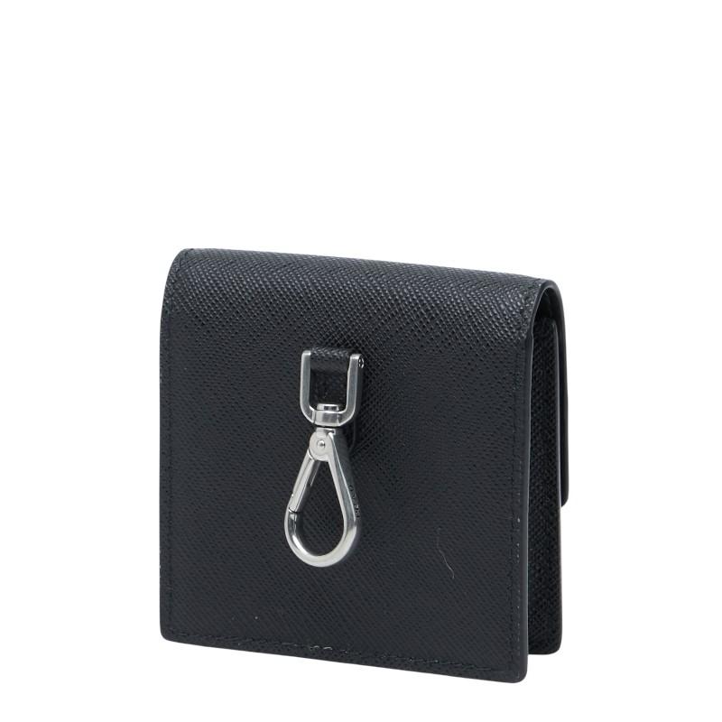 【美品】PRADA 三角ロゴプレート アクセサリーポーチ テスート NERO PRADA（プラダ） 三角ロゴプレート 小物入れ ポーチ アクセサリー