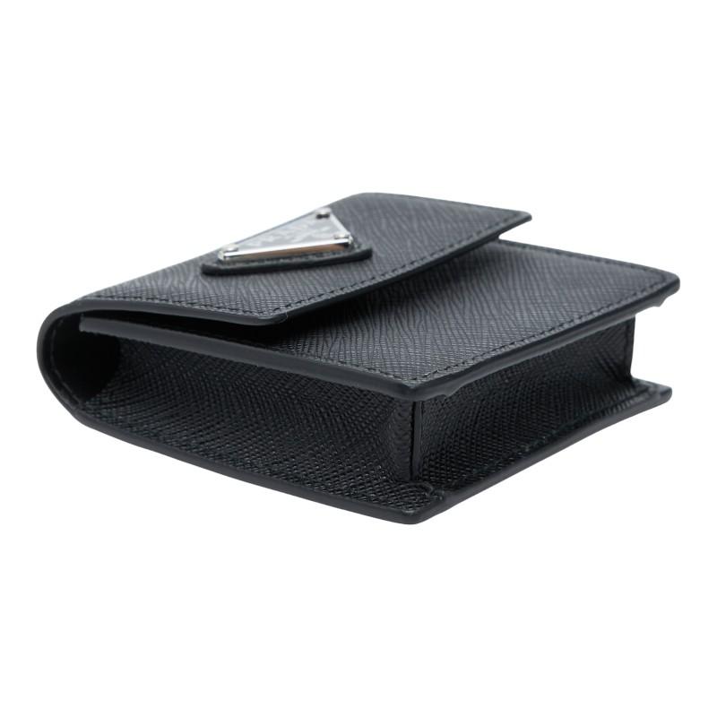 【美品】PRADA 三角ロゴプレート アクセサリーポーチ テスート NERO PRADA（プラダ） 三角ロゴプレート 小物入れ ポーチ アクセサリー