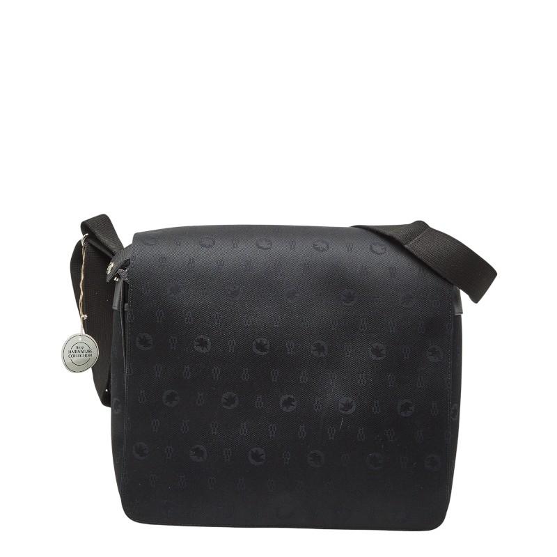 ハンティングワールド 斜め掛け ショルダーバッグ ブラック キャンバス