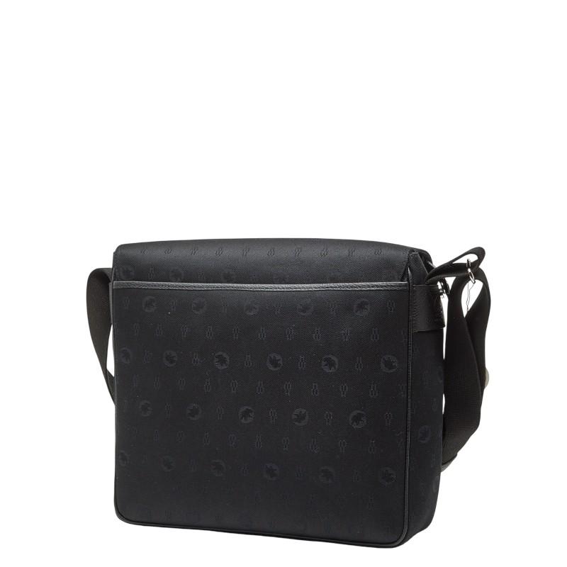 ハンティングワールド 斜め掛け ショルダーバッグ ブラック キャンバス