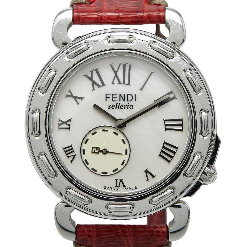 フェンディ FENDI レディース腕時計 クォーツ腕時計 300L ホワイト文字盤 レザーベルト【中古】 稼働】フェンディ FENDI 300L 腕時計 レディース ヴィンテージ