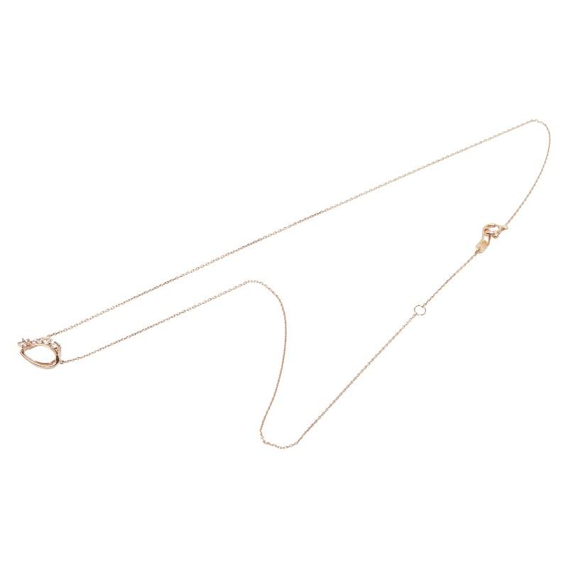 スタージュエリー K10PG ピンクゴールド トパーズ ハートモチーフ ペンダント ネックレス レディース STAR JEWELRY 中古