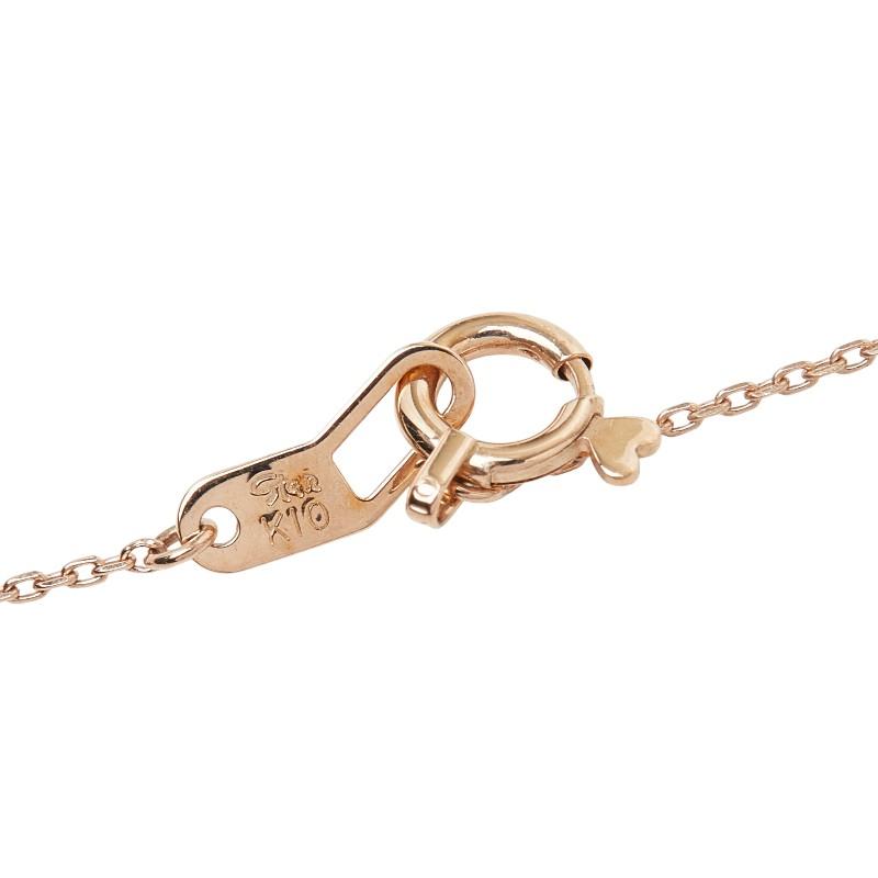 スタージュエリー K10PG ピンクゴールド トパーズ ハートモチーフ ペンダント ネックレス レディース STAR JEWELRY 中古