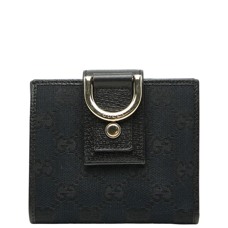 GUCCI（グッチ） GGキャンバス アビー 二つ折り財布 1414211 ブラック