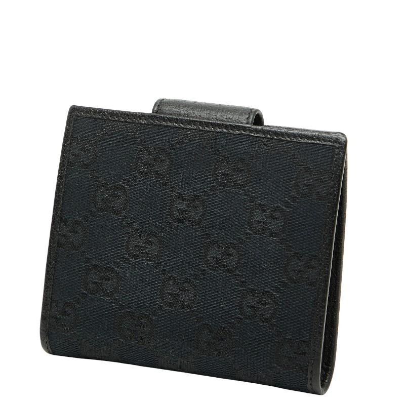 GUCCI（グッチ） GGキャンバス アビー 二つ折り財布 1414211 ブラック
