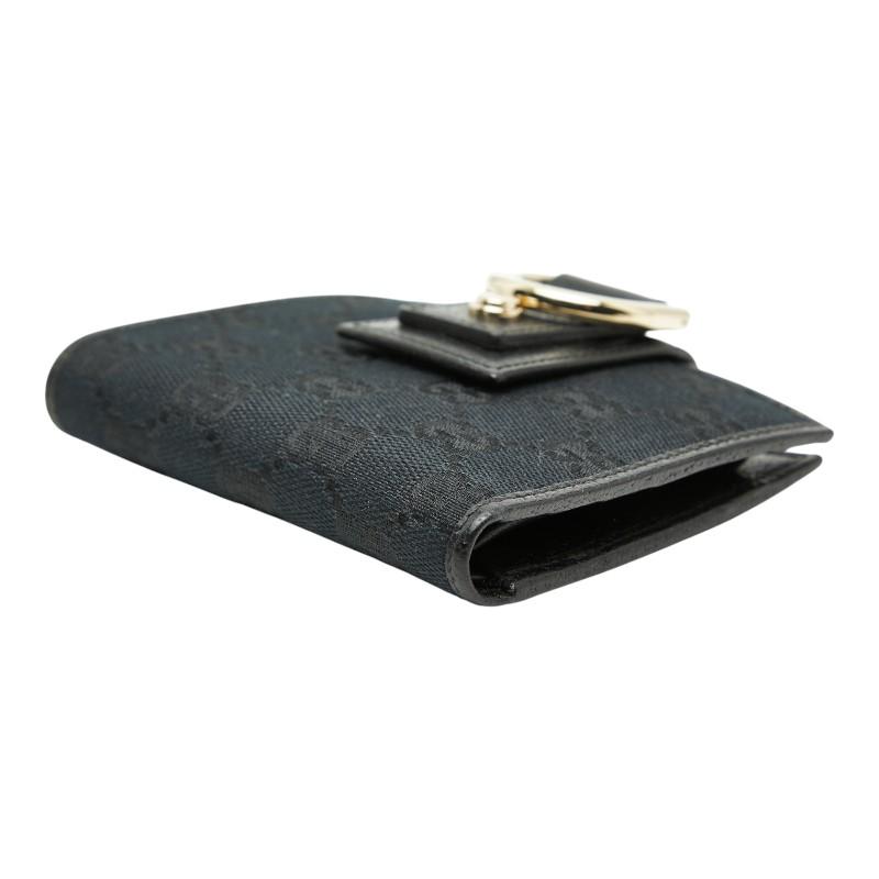 GUCCI（グッチ） GGキャンバス アビー 二つ折り財布 1414211 ブラック