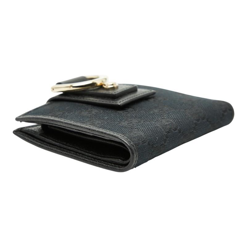 GUCCI（グッチ） GGキャンバス アビー 二つ折り財布 1414211 ブラック