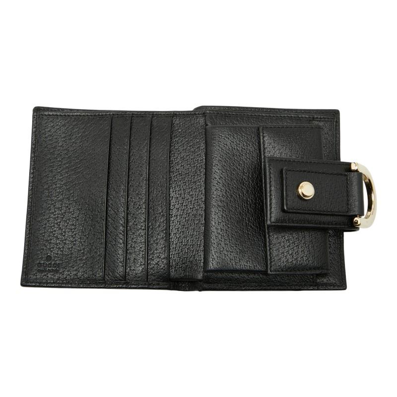 GUCCI（グッチ） GGキャンバス アビー 二つ折り財布 1414211 ブラック