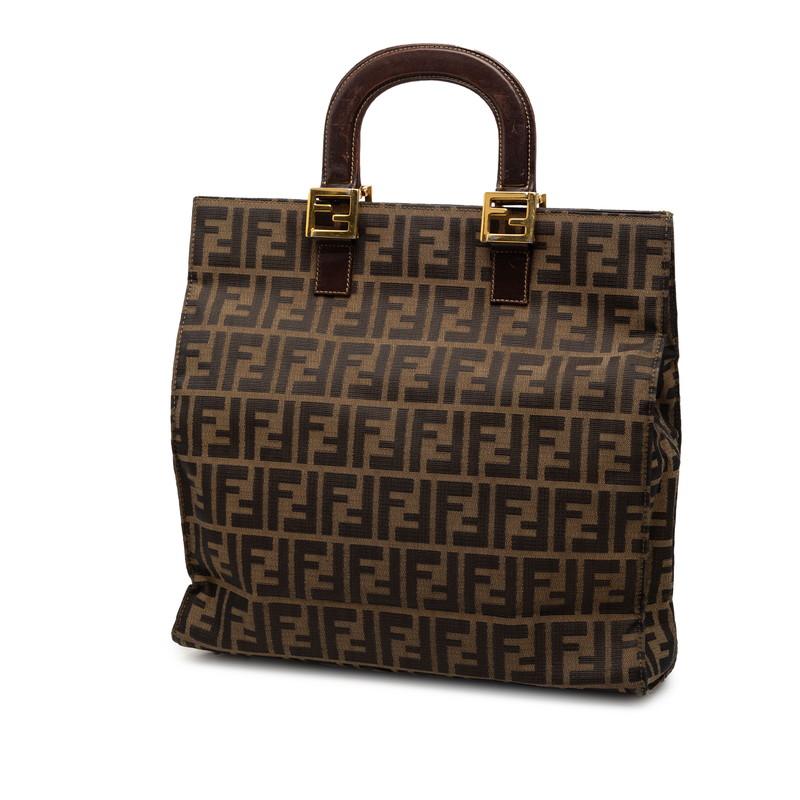 FENDI ショルダーバッグ セレリア ズッカ キャンバス レザー ブラウン FENDI（フェンディ） ズッカ ショルダーバッグ ブラウン キャンバス